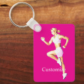 Fit vrouwelijke hardloper Thunder_Cove Sleutelhanger (Voorkant)