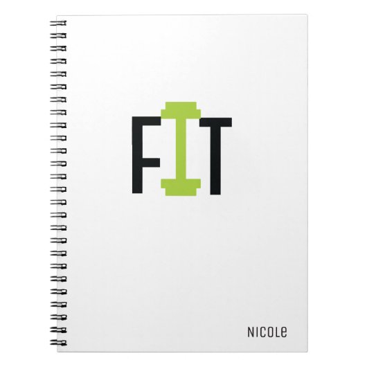 FIT Workout Fitness Aangepast Persoonlijk Journaal Notitieboek (Voorkant)