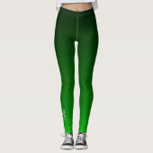 Fit Zwart Groen Ombré Leggings (Voorkant)