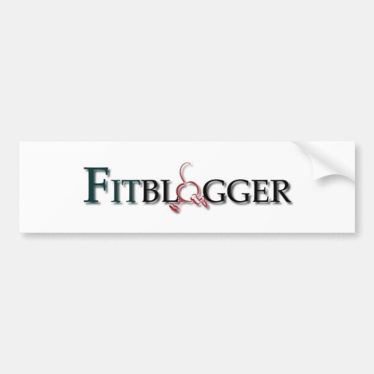 Fitblogger Logo Bumpersticker (Voorkant)