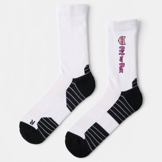 FitbyFox Fundamentals- Hoge Prestaties Crew Sock Sokken (Links)