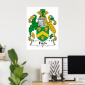 Fitch Family Crest Poster (Thuiskantoor)