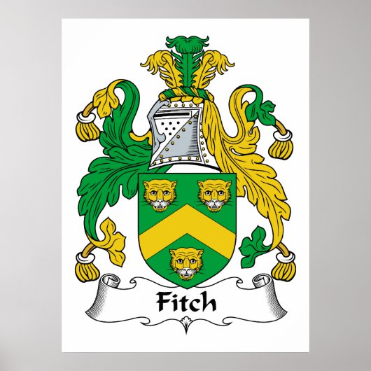 Fitch Family Crest Poster (Voorkant)