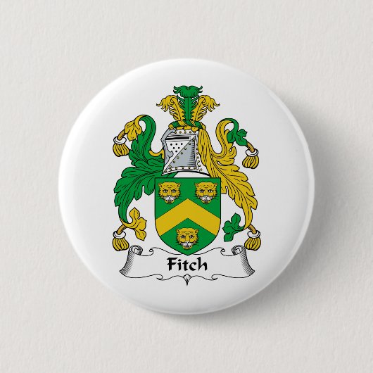 Fitch Family Crest Ronde Button 5,7 Cm (Voorkant)