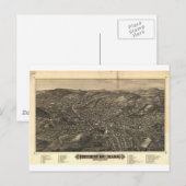 Fitchburg, Massachusetts in 1882 Briefkaart (Voorkant / Achterkant)