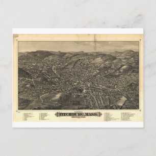 Fitchburg, Massachusetts in 1882 Briefkaart