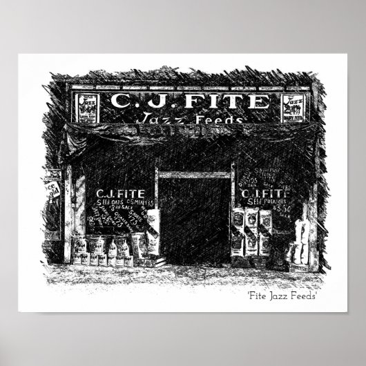 Fite Jazz voedt wandkunst Poster (Voorkant)