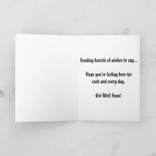 "Fitgers" Get Well Card Kaart (Binnen)