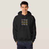 Fitheidsspreuk Fitness Is Het Bacon Van Sporte Hoodie (Voorkant volledig)