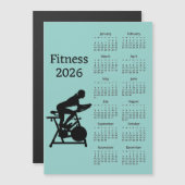 Fitness 2026 Calendar Magnetic Card (Voorkant / Achterkant)