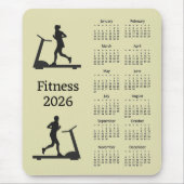 Fitness 2026 Calendar Mousepad Muismat (Voorkant)