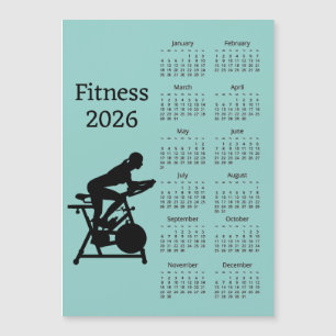 Fitness 2026 Kalender Magnetische Kaart