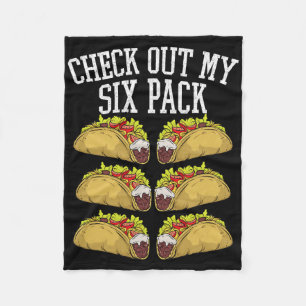 Fitness 6 Pack tacos Funny Mexican Gym Top voor Ta Fleece Deken