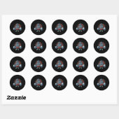 Fitness Alpha Wolf doet Deadlift training Ronde Sticker (Vel)