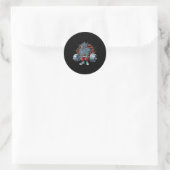 Fitness Alpha Wolf doet Deadlift training Ronde Sticker (Tas)