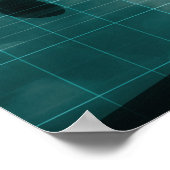 Fitness App Tracker Software Silhouette Illustrati Poster (Hoek)