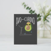 Fitness Avocado Pun Running Fruit Vegan Runner Briefkaart (Staand voorkant)