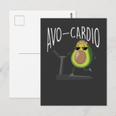 Fitness Avocado Pun Running Fruit Vegan Runner Briefkaart (Voorkant / Achterkant)