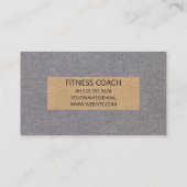 Fitness Barbell Type Logo Visitekaartje (Achterkant)