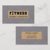 Fitness Barbell Type Logo Visitekaartje (Voorkant / Achterkant)