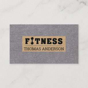 Fitness Barbell Type Logo Visitekaartje