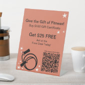 Fitness Beginner Kerstcadeau Certificaat Reclamebord Met Voetstuk (Insitu)