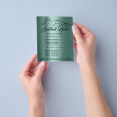 Fitness Body Building SPA Logo Blauwgroen groen Flyer (Hand)