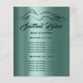 Fitness Body Building SPA Logo Blauwgroen groen Flyer (Achterkant)