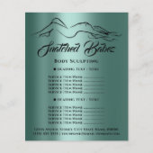 Fitness Body Building SPA Logo Blauwgroen groen Flyer (Voorkant)