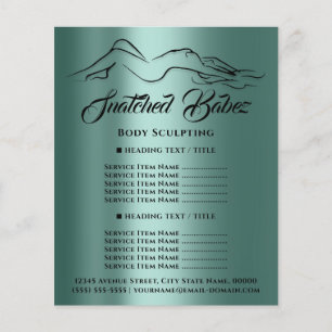 Fitness Body Building SPA Logo Blauwgroen groen Flyer