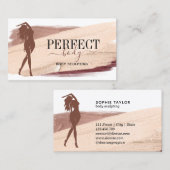 fitness body sculpting massage linergie silhouette visitekaartje (Voorkant / Achterkant)