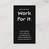 Fitness Bodybuilder Coach Zwart Visitekaartje (Achterkant)