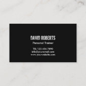 Fitness Bodybuilding Personal Trainer Professional Visitekaartje (Achterkant)