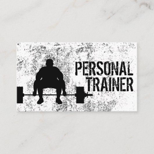 Fitness Bodybuilding Personal Trainer Professional Visitekaartje (Voorkant)