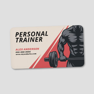 Fitness & Bodybuilding Personal Trainer Visitekaartje