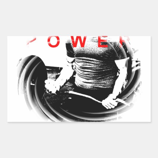 Fitness Bodybuilding Rechthoekige Sticker (Voorkant)