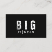 Fitness Bodybuilding Trainer Bold Grunge Text Visitekaartje (Voorkant)