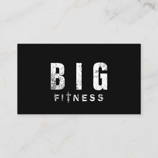 Fitness Bodybuilding Trainer Bold Grunge Text Visitekaartje (Voorkant)