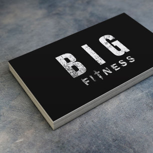Fitness Bodybuilding Trainer Bold Grunge Text Visitekaartje