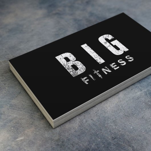 Fitness Bodybuilding Trainer Bold Grunge Text Visitekaartje