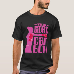 Fitness Boksen Ring Meisje Met Handschoenen - Ik H T-shirt