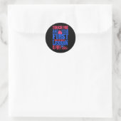 Fitness Boxing Ring - Eerste gratis les - Ik hou v Ronde Sticker (Tas)