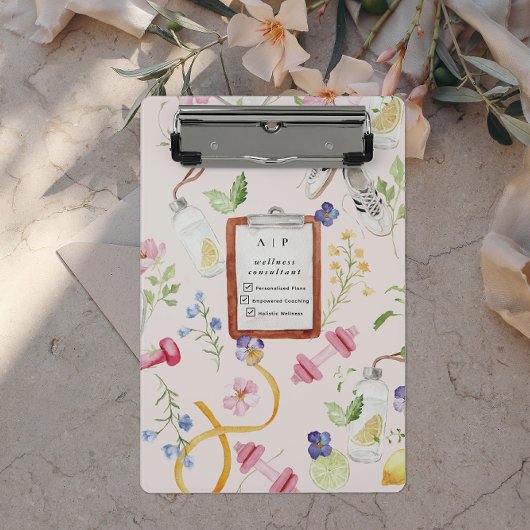 Fitness Branding | Wellness Coach QR-code Mini Klembord