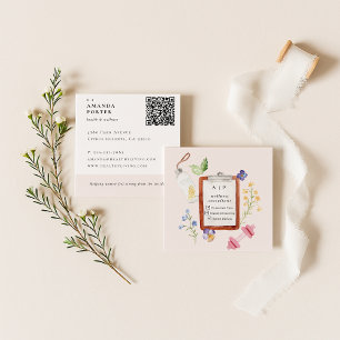 Fitness Branding   Wellness Coach QR-code Vierkante Visitekaartje