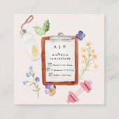 Fitness Branding | Wellness Coach QR-code Vierkante Visitekaartje (Voorkant)