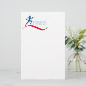fitness briefpapier (Staand voorkant)