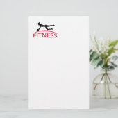 fitness briefpapier (Staand voorkant)