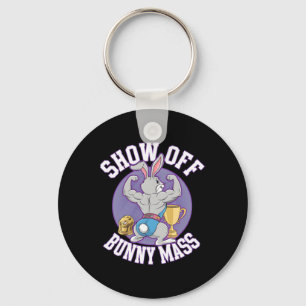 Fitness Bunny Bodybuilder Show Off Bunny M Funny R Sleutelhanger