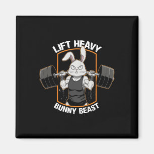 Fitness Bunny Gym Titans Lift Zware Bunny Beast Fu Magneet