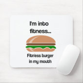 Fitness Burger Funny Quote Muismat (Met muis)
